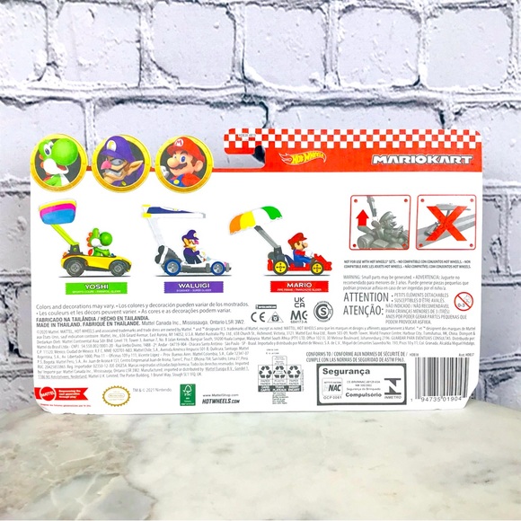 Hot Wheels Mattel Mario Kart 3-Pack Super Mario Nintendo Video Game Car Toys NEW - Picture 5 of 9